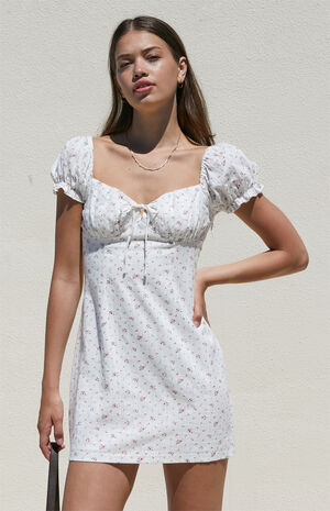 Tie Front Gauze Mini Dress image number 1