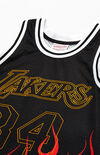 O'Neal Lakers Flames Basketball Jersey O'Neal Lakers Flames Basketball Jersey image number null