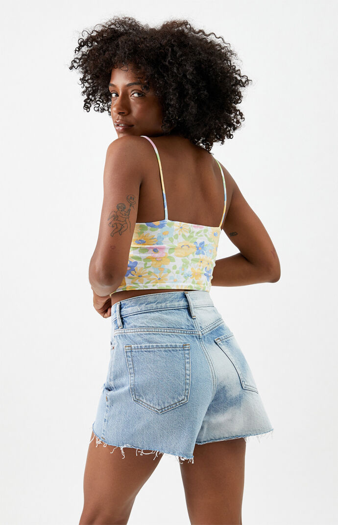 Ultra high rise denim shorts new arrivals
