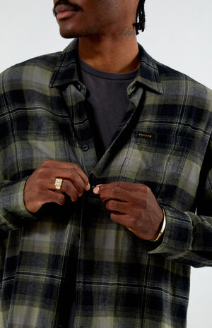 x PacSun Gray Long Sleeve Classic Flannel Shirt image number 2