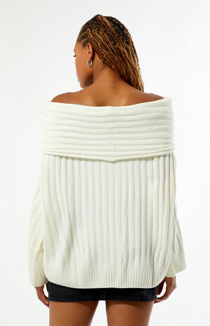 Off-The-Shoulder Oversized Sweater image number 3