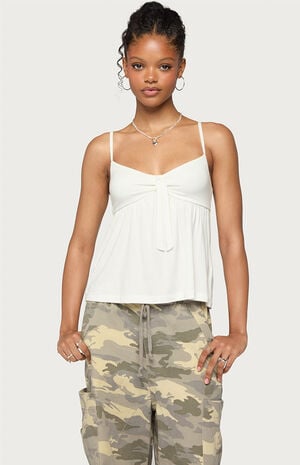 Michey Babydoll Tie Tank Top image number 1