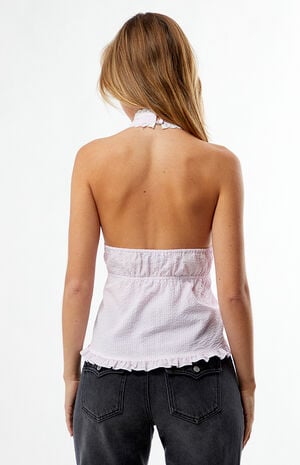 Noelle Pinstripe Halter Top image number 5