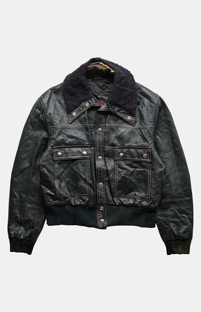 PS VINTAGE Black 2000s Leather Jacket