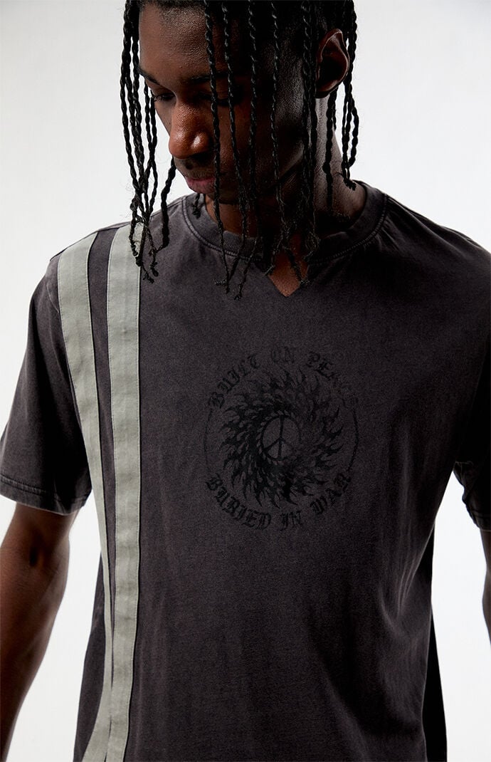Pacsun Built On Peace Striped T-Shirt