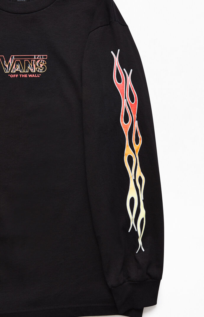 vans shirt with flames