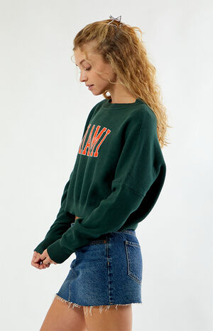 Miami Hurricanes Ivy Knit Cropped Sweater image number 3