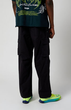 Black Ripstop Baggy Cargo Pants image number 4