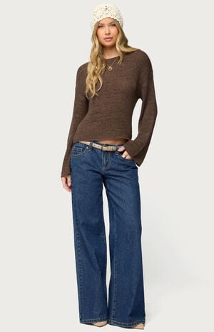 Drop Shoulder Light Knit Sweater image number 4