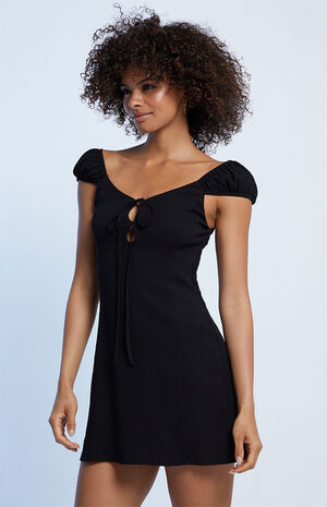 Keyhole Tie Front Mini Dress image number 1
