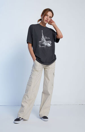 Paris France Oversized T-Shirt image number 4