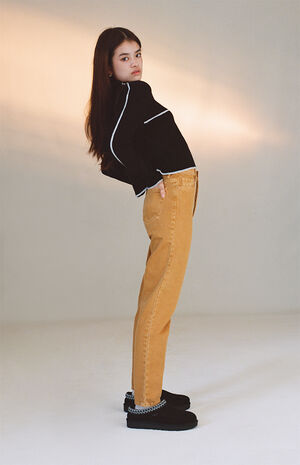 Eco Yellow Ultra High Waisted Slim Fit Jeans image number 4