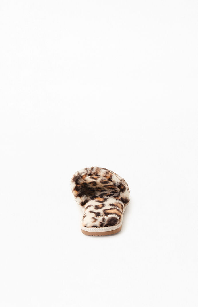Women's Leopard Fuzzy Slippers