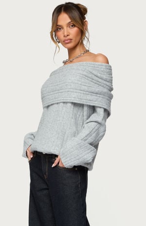 Kadenna Oversized Off Shoulder Sweater image number 2