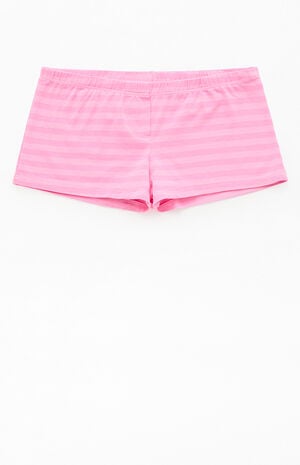 Pink Striped Boxer Boyshorts image number 1