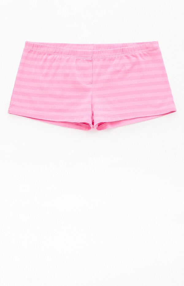 John Galt Pink Striped Boxer Boyshorts