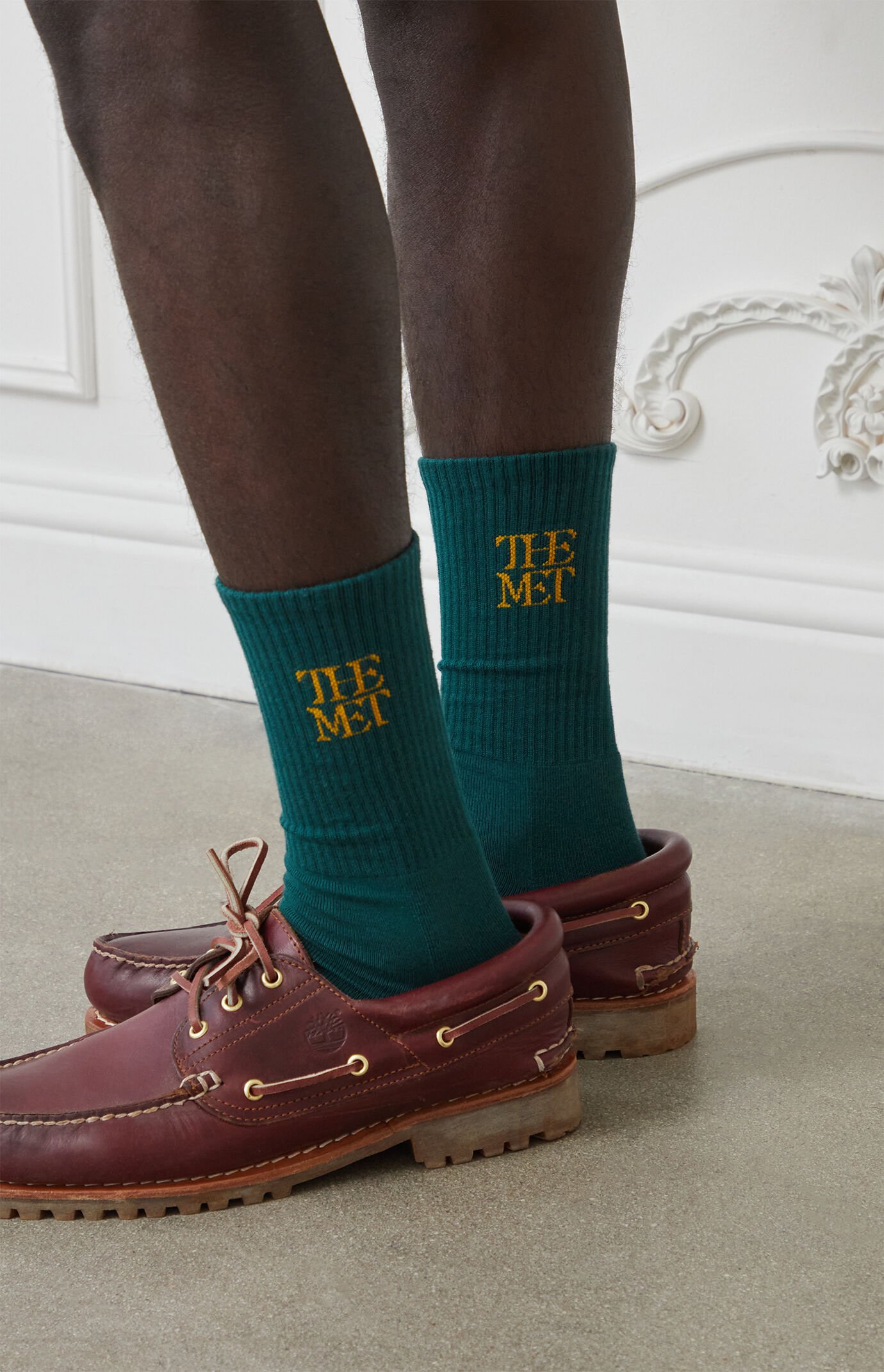 The Met x Pacsun Green Logo Crew Socks