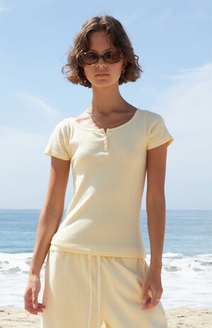 Yellow Zelly Short Sleeve Top image number 1