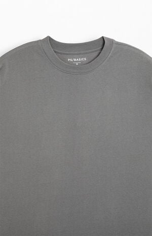 Charcoal&nbsp;Basic Oversized T-Shirt image number 2