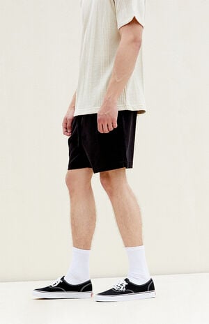 Black Twill Volley Shorts image number 3