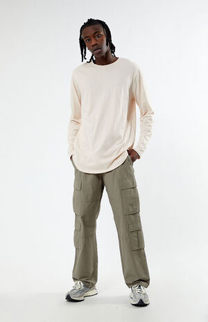 Basic Solid Scallop Long Sleeve T-Shirt image number 3