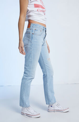 501 Light Indigo Mid Rise Jeans image number 3