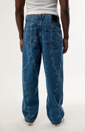 Barbed Wire Check-5 Baggy Jeans image number 4