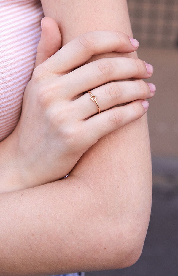 Gold Mini Heart Ring