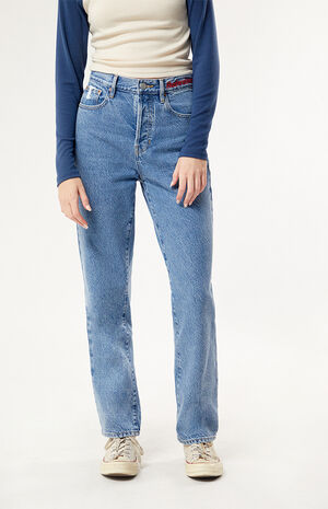 By PacSun Medium Indigo Dad Jeans image number 3