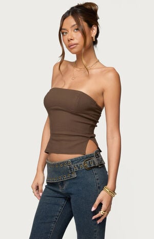 Sade Strapless Side Slit Top image number 2