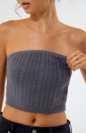 Cable Knit Tube Top image number 3