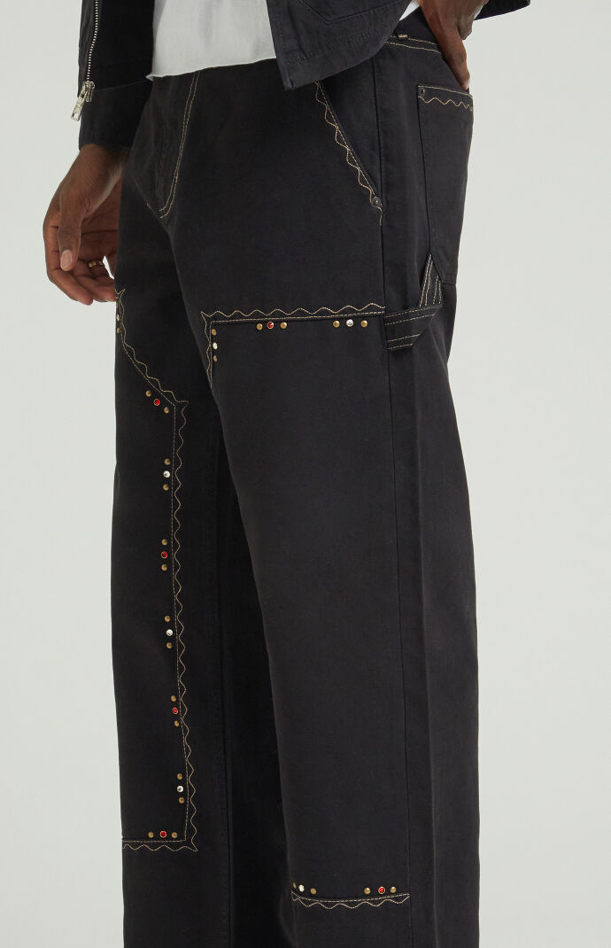 Pacsun Dylan Baggy Jeans Carpenter Embellished Black