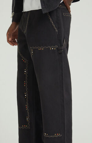 Dylan Baggy Jeans Carpenter Embellished Black image number 5