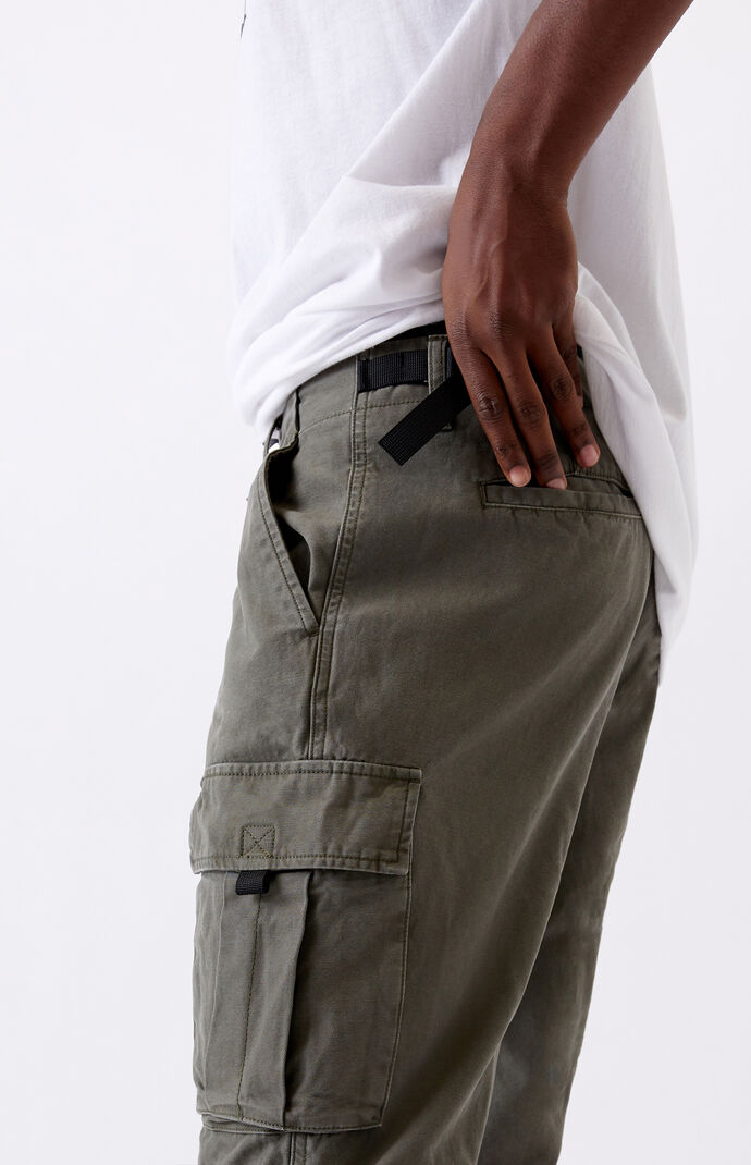 Olive Slim Cargo Jogger Pants