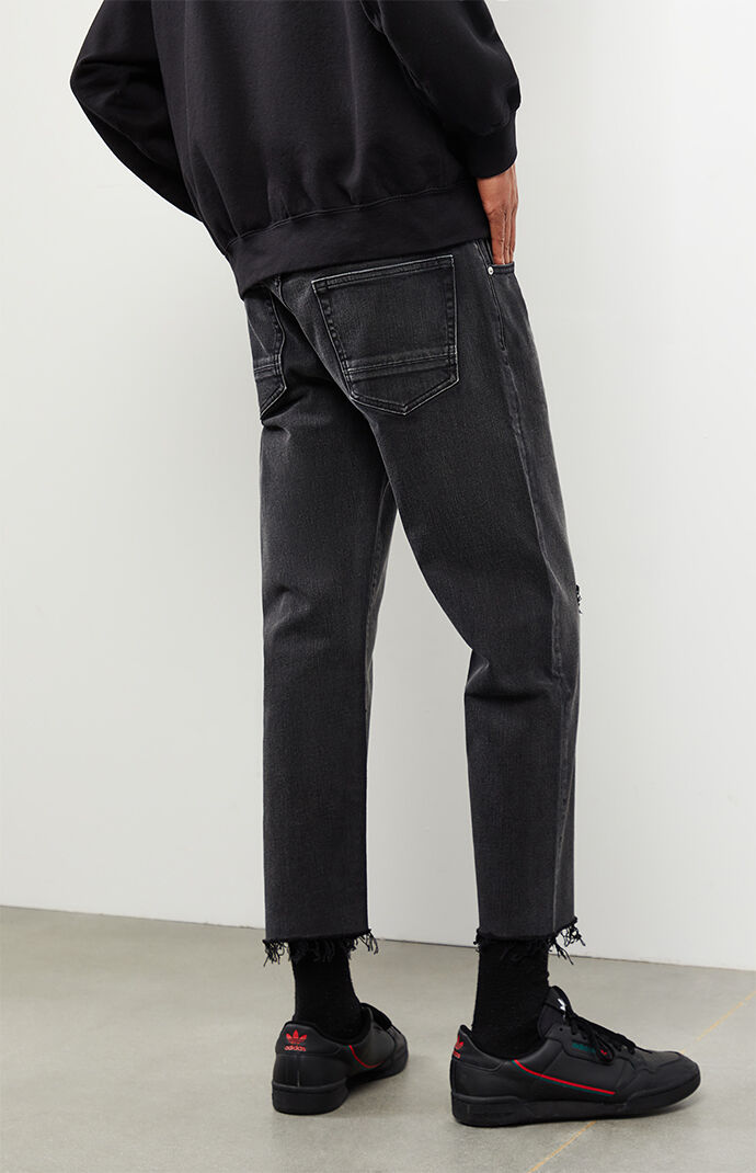 Gavin Black Cropped Vintage Loose Jeans