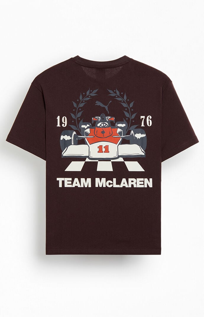 Puma Men's Team McLaren Racing T-Shirt in Brown - Size Medium
