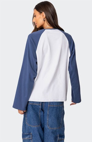 Oversized Raglan Long Sleeve T-Shirt image number 5