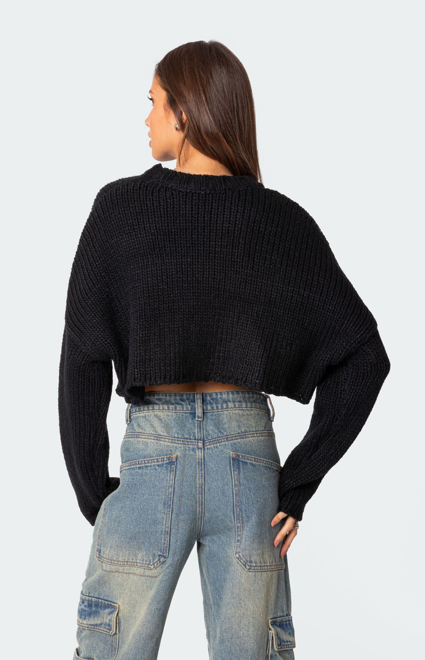 Star cropped sweater discount