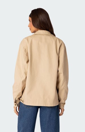 Canvas Oversized Utility Jacket image number 3