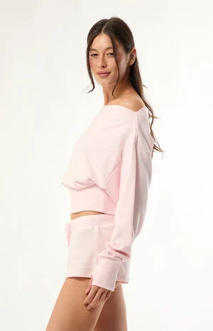 Active French Terry Off-The-Shoulder Sweatshirt image number 3