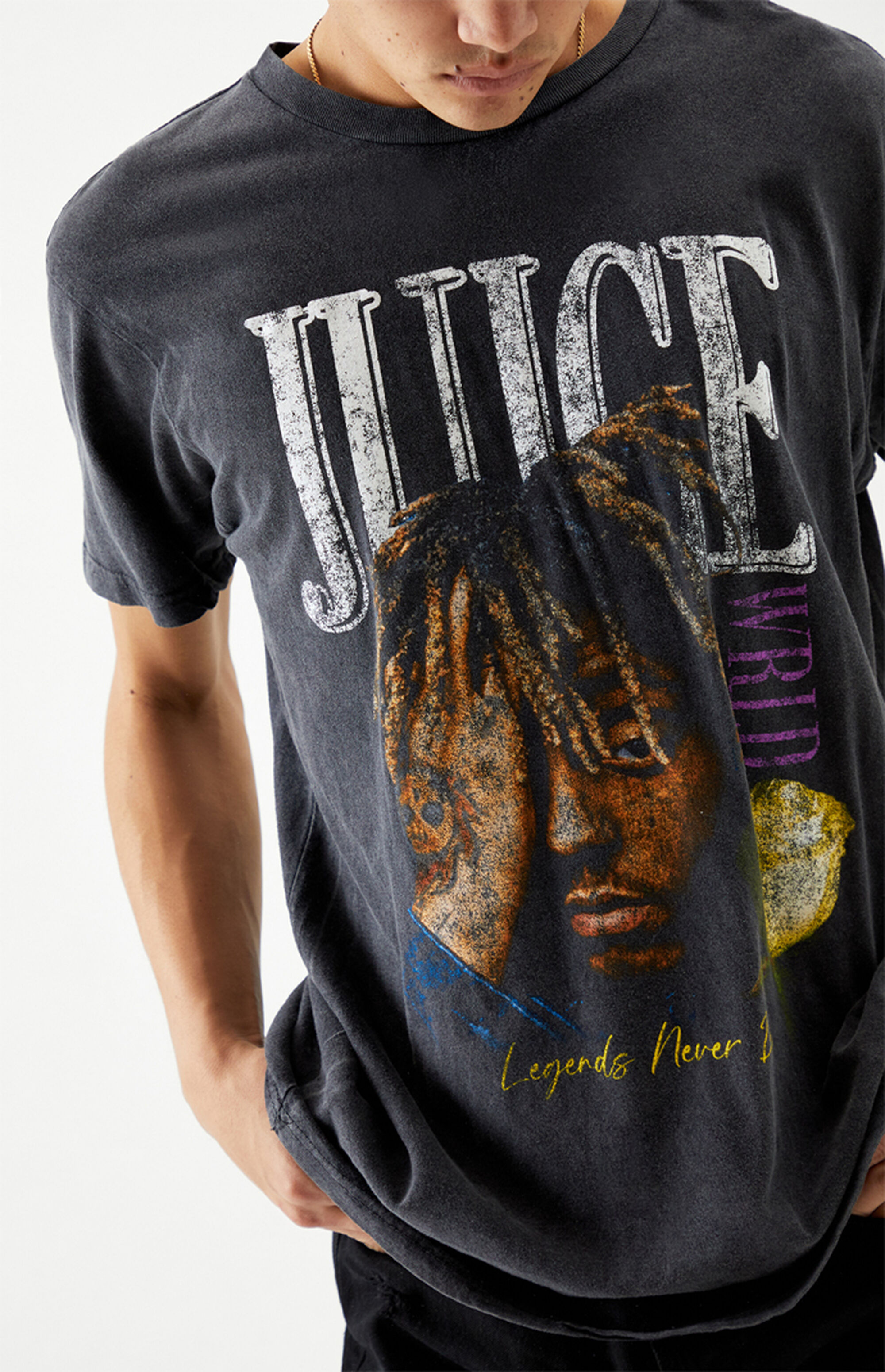 Juice WRLD White Rose TShirt PacSun
