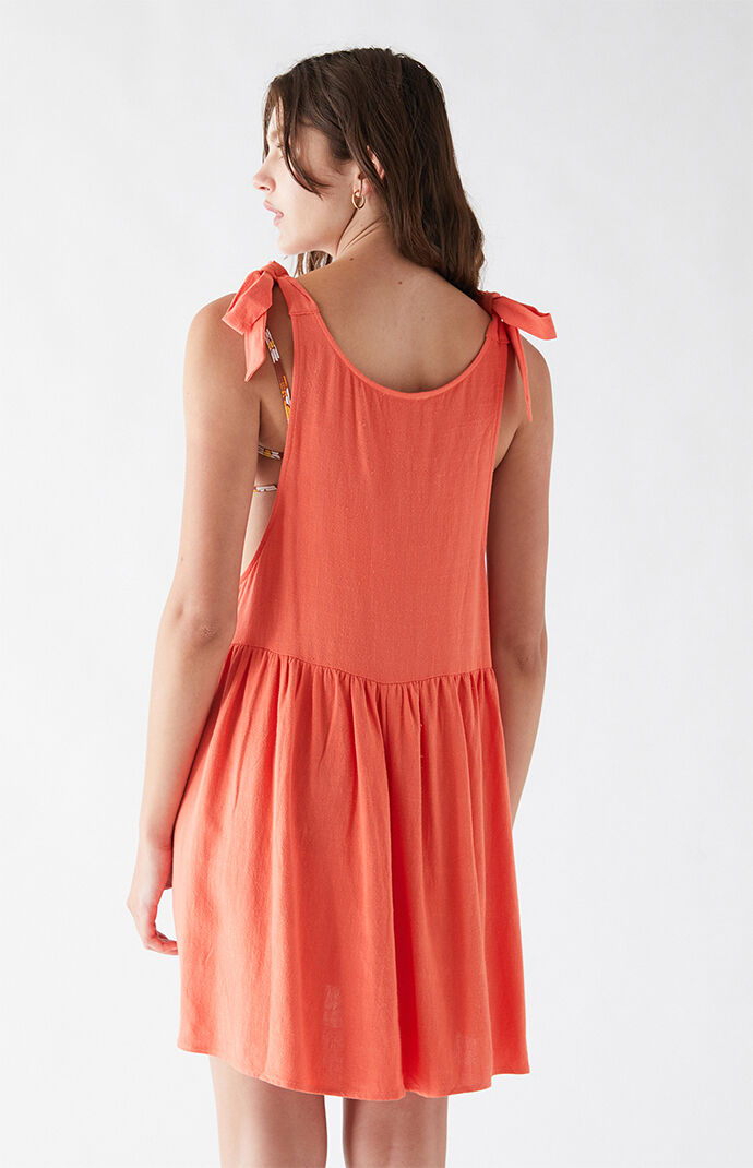 LA Hearts Tie Strap Babydoll Mini Dress at