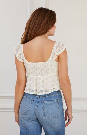 Keyhole Lace Babydoll Top image number 4