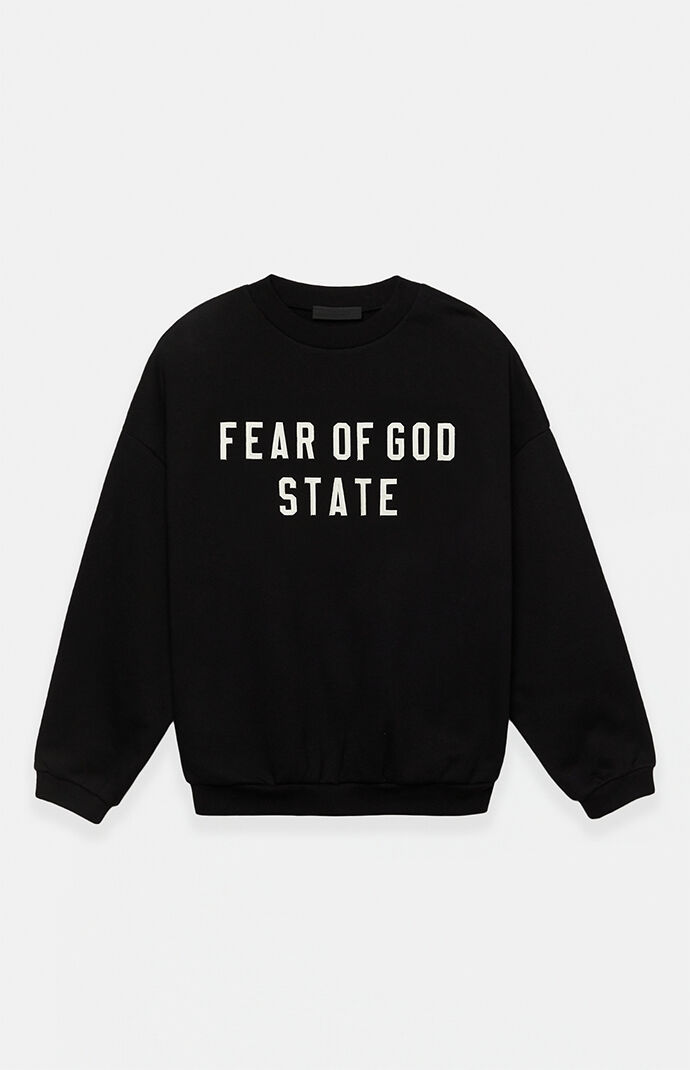 Fear of God Black Heavy Crew Neck Sweatshirt