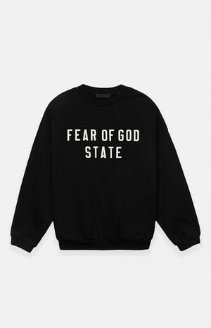 Black Heavy Crew Neck Sweatshirt image number 1
