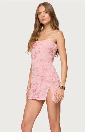 Romey Beaded Chiffon Mini Dress image number 2