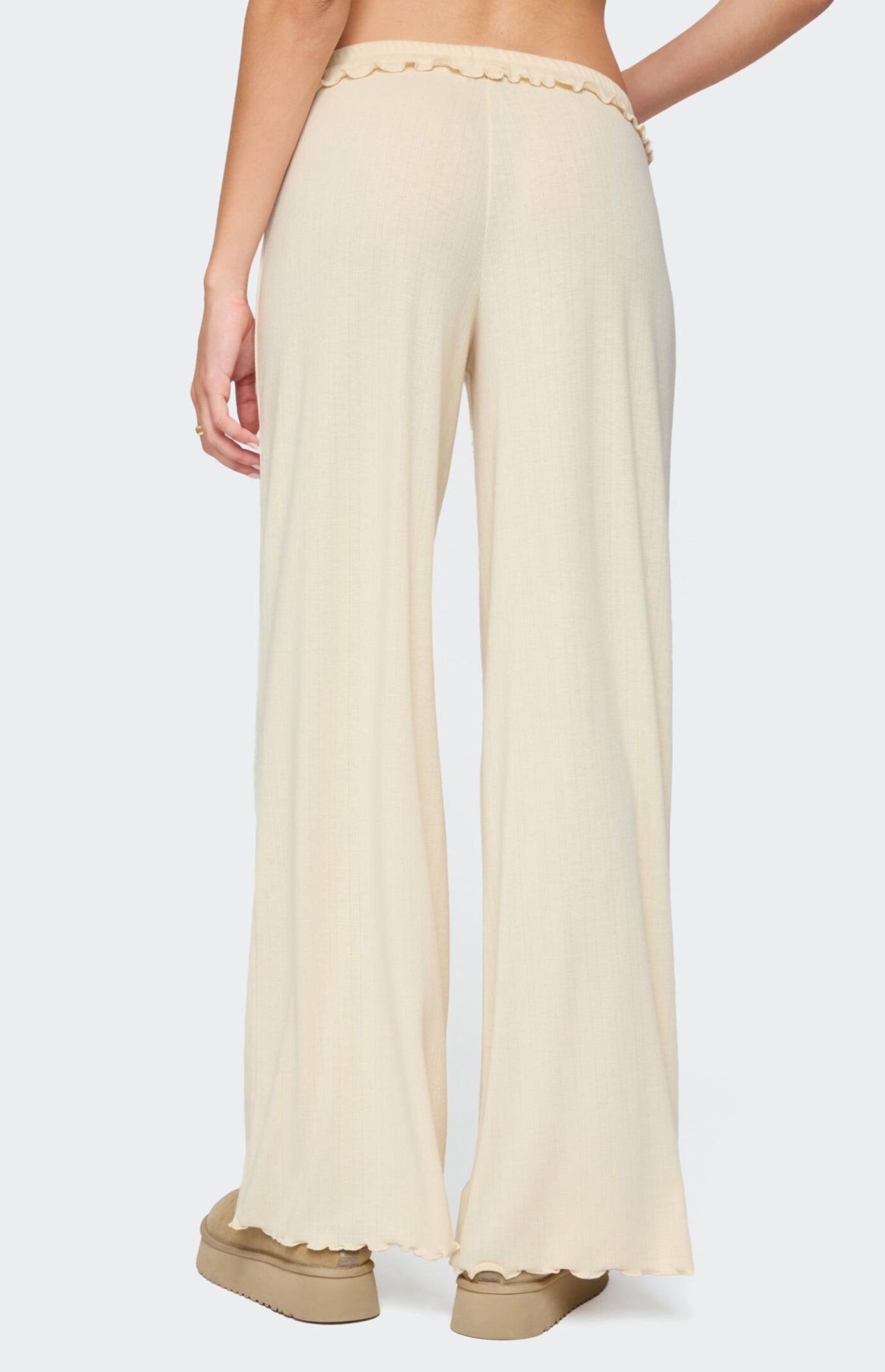 Edikted Posy Ruffle Pointelle Pants