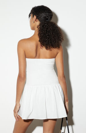 Strapless Drop Waist Mini Dress image number 4