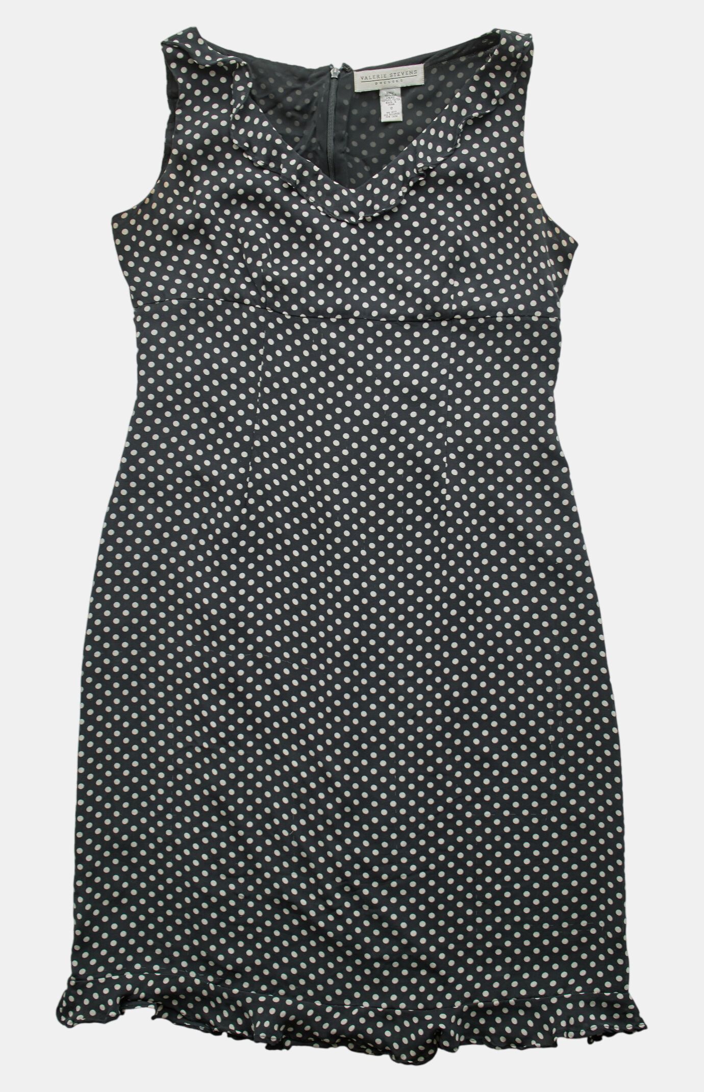 PS VINTAGE 2000s Polka Dot Midi V-Neck Dress
