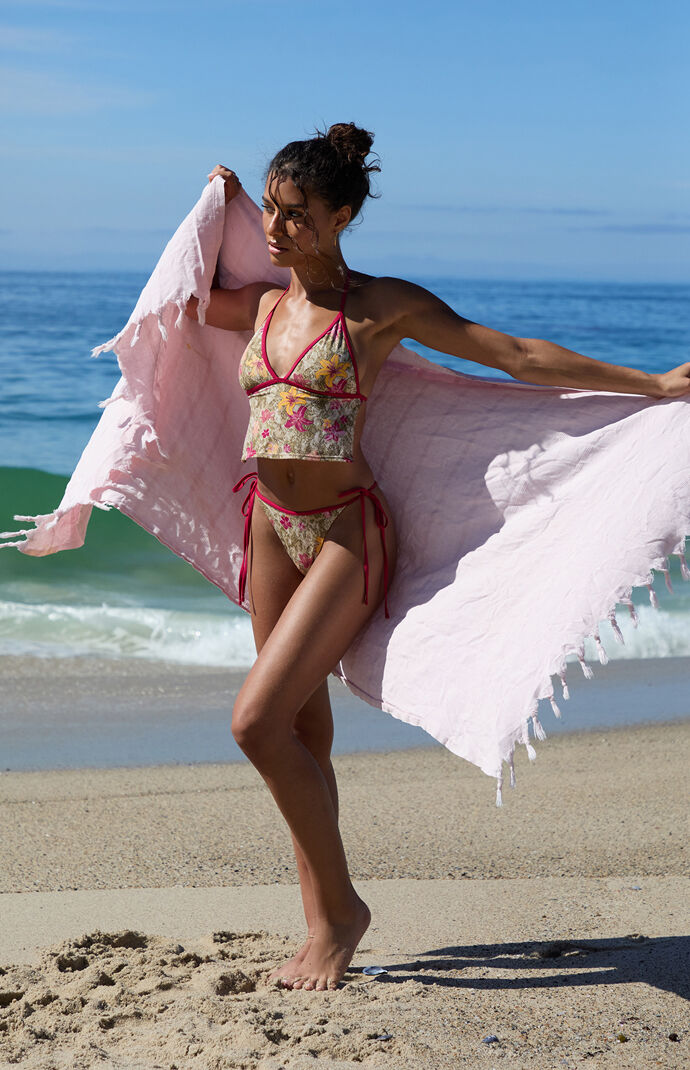 Pacsun Floral Tara Tank Bikini Top